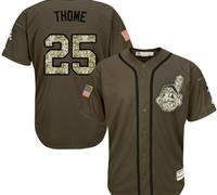 Cleveland Indians #25 Jim Thome Green Salute to Service Stitched Baseball Jersey