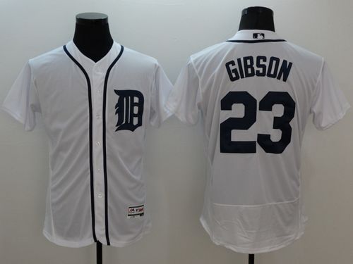 Detroit Tigers #23 Kirk Gibson White Flexbase Authentic Collection Baseball Jersey