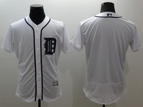 Detroit Tigers Blank White Flexbase Authentic Collection Baseball Jersey