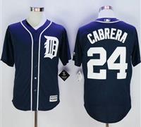 Detroit Tigers #24 Miguel Cabrera Navy Blue New Cool Base Stitched Baseball Jersey