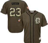 Detroit Tigers #23 Kirk Gibson Green Salute to Service Stitched Baseball Jersey