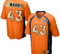 Nike Denver Broncos #43 T.J. Ward Orange Team Color Men's Stitched NFL Game Super Bowl 50 Collection Jersey