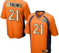 Nike Denver Broncos #21 Aqib Talib Orange Team Color Men's Stitched NFL Game Super Bowl 50 Collection Jersey