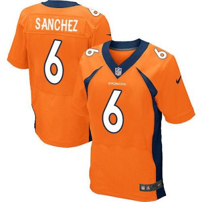 Nike Denver Broncos #6 Mark Sanchez Orange Team Color Men's Stitched NFL New Elite Jersey