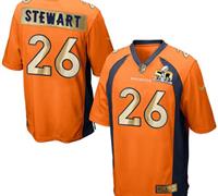 Nike Denver Broncos #26 Darian Stewart Orange Team Color Men's Stitched NFL Game Super Bowl 50 Collection Jersey