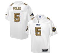 Nike St.Louis Rams #5 Nick Foles White Men's NFL Pro Line Fashion Game Jersey