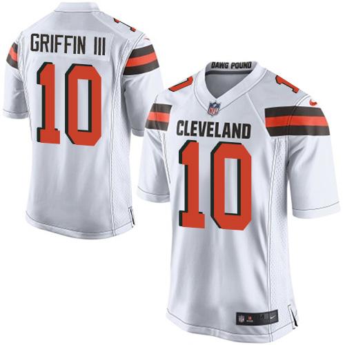 Youth Nike Browns #10 Robert Griffin III White Stitched NFL New Elite Jersey