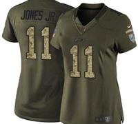 Women Nike Lions #11 Marvin Jones Jr Green Stitched NFL Limited Salute to Service Jersey