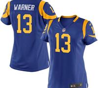 Women Nike Rams #13 Kurt Warner Royal Blue Alternate Stitched NFL Elite Jersey