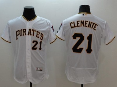 Pittsburgh Pirates #21 Roberto Clemente White Flexbase Authentic Collection Baseball Jersey