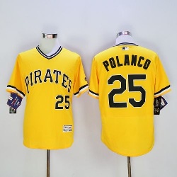 Pittsburgh Pirates #25 Gregory Polanco Gold Flexbase Authentic Collection Baseball Jersey