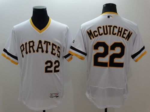 Pittsburgh Pirates #22 Andrew McCutchen White Flexbase Authentic Collection Cooperstown Baseball Jersey