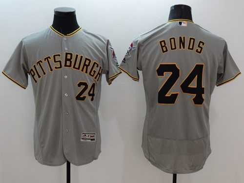 Pittsburgh Pirates #24 Barry Bonds Grey Flexbase Authentic Collection Baseball Jersey