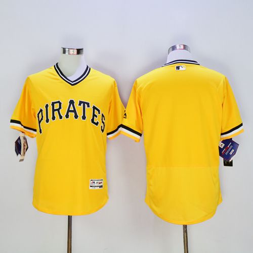 Pittsburgh Pirates Blank Gold Flexbase Authentic Collection Baseball Jersey