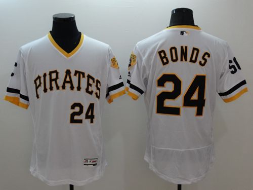 Pittsburgh Pirates #24 Barry Bonds White Flexbase Authentic Collection Cooperstown Baseball Jersey
