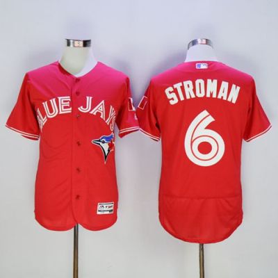 Toronto Blue Jays #6 Marcus Stroman Red Flexbase Authentic Collection Canada Day Baseball Jersey
