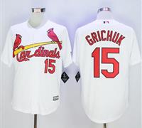 St Louis Cardinals #15 Randal Grichuk White New Cool Base Stitched MLB Jersey