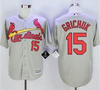 St Louis Cardinals #15 Randal Grichuk Grey New Cool Base Stitched MLB Jersey