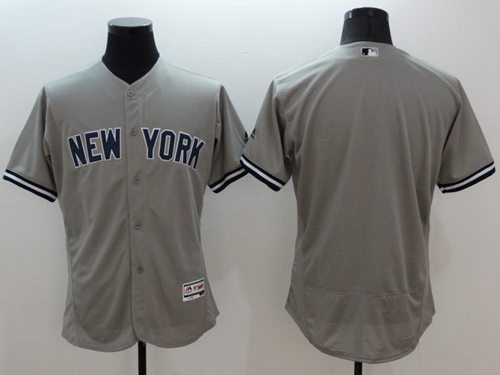 New York Yankees Blank Grey Flexbase Authentic Collection Baseball Jersey