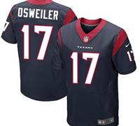 Nike Houston Texans #17 Brock Osweiler Navy Blue Team Color Men's Stitched NFL Elite Jersey