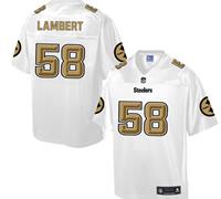 Nike Pittsburgh Steelers #58 Jack Lambert White Men's NFL Pro Line Fashion Game Jersey