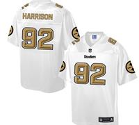 Nike Pittsburgh Steelers #92 James Harrison White Men's NFL Pro Line Fashion Game Jersey