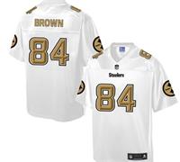 Nike Pittsburgh Steelers #84 Antonio Brown White Men's NFL Pro Line Fashion Game Jersey