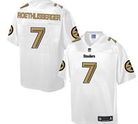 Nike Pittsburgh Steelers #7 Ben Roethlisberger White Men's NFL Pro Line Fashion Game Jersey