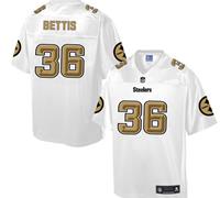 Nike Pittsburgh Steelers #36 Jerome Bettis White Men's NFL Pro Line Fashion Game Jersey