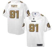 Nike Pittsburgh Steelers #91 Stephon Tuitt White Men's NFL Pro Line Fashion Game Jersey