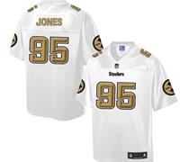 Nike Pittsburgh Steelers #95 Jarvis Jones White Men's NFL Pro Line Fashion Game Jersey