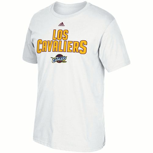 Cleveland Cavaliers Adidas Noches Ene-Be-A White T-Shirt
