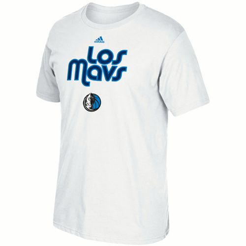 Dallas Mavericks Adidas Noches Ene-Be-A White T-Shirt