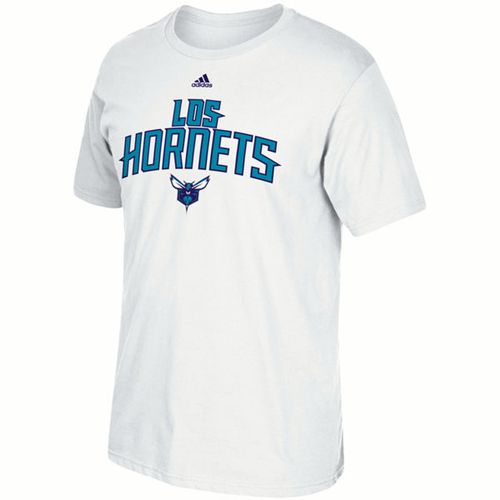 Charlotte Hornets Adidas Noches Ene-Be-A T-Shirt White