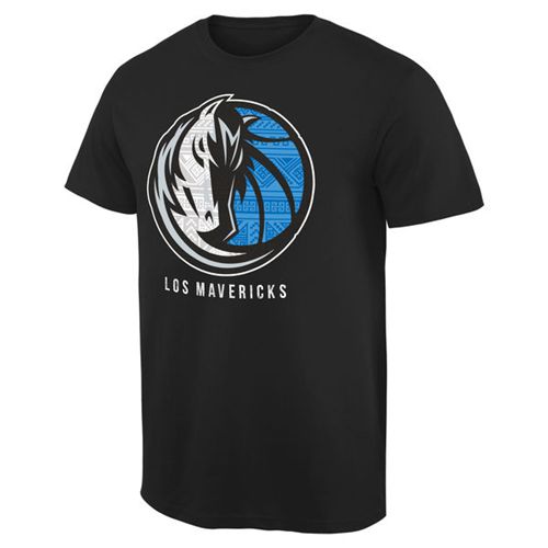 Dallas Mavericks Noches Enebea Black T-Shirt