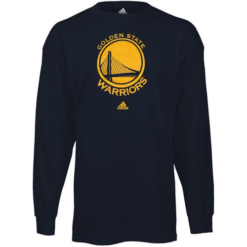 Golden State Warriors Prime Logo Navy Blue Long Sleeves T-Shirt