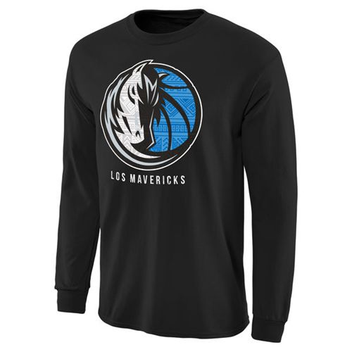 Dallas Mavericks Noches Enebea Long Sleeves Black T-Shirt
