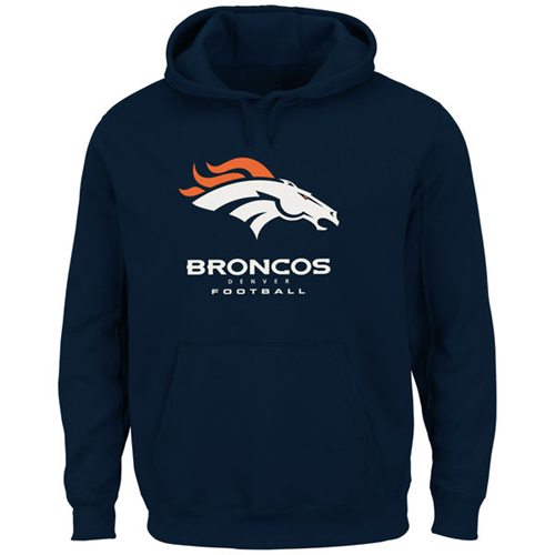 Denver Broncos Navy Blue Critical Victory Pullover Hoodie