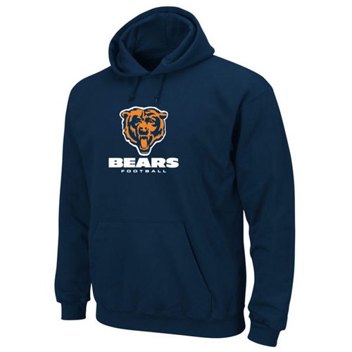 Chicago Bears Navy Blue Critical Victory Pullover Hoodie