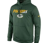 Green Bay Packers Nike Green Kick Off Staff Performance Pullover Hoodie