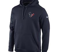 Houston Texans Nike Navy KO Chain Fleece Pullover Performance Hoodie