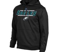 Philadelphia Eagles Majestic Black Synthetic Hoodie Sweatshirt