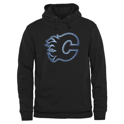 Calgary Flames Black Rinkside Pond Hockey Pullover Hoodie Calgary Flames Black Rinkside Pond Hockey Pullover Hoodie