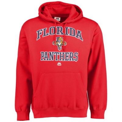 Florida Panthers Majestic Red Heart Soul Hoodie