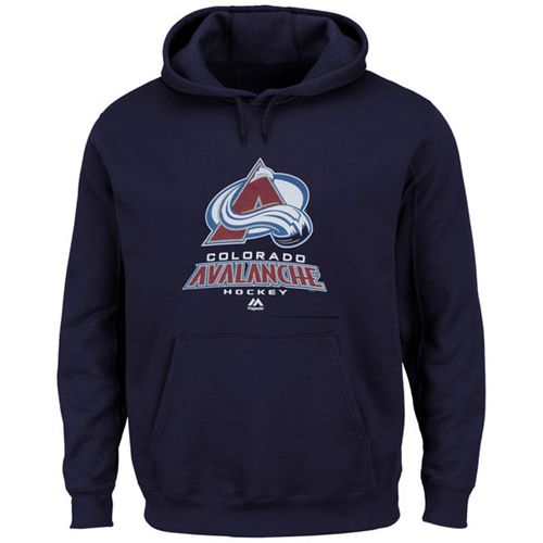 Colorado Avalanche Majestic Navy Blue Big Tall Critical Victory Pullover Hoodie