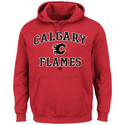 Calgary Flames Majestic Red Heart Soul Hoodie Calgary Flames Majestic Red Heart Soul Hoodie