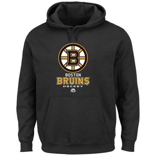Boston Bruins Majsetic Black Critical Victory VIII Pullover Hoodie