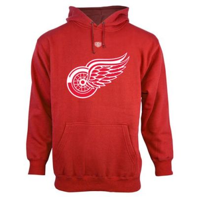 Detroit Red Wings Old Time Hockey Red Big Logo With Crest Pullover Hoodie