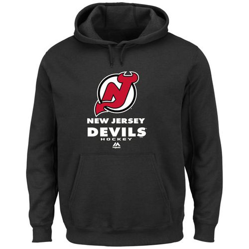 New Jersey Devils Majestic Black Big Tall Critical Victory Pullover Hoodie