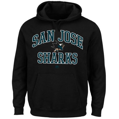 San Jose Sharks Majestic Black Heart & Soul Hoodie